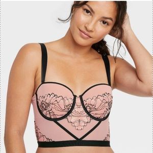 NWT Women's Bustier Bralette - Auden Rose